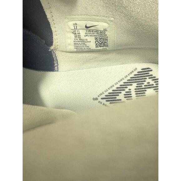 Nike Kyrie 6 Shoes Mens Size 12 Navy White Basketball Sneakers CW4142-402 - Picture 10 of 10